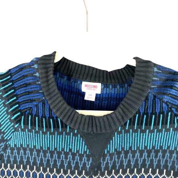 Mossimo Supply Co. Y2K Geometric Pattern Sweater L Multicolor Knit Oversized Col - Picture 3 of 5